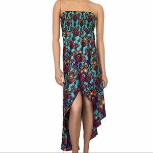 Nicole Miller Maxi Dress Resort Beach Strapless 12